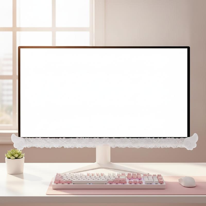 Setup Desk Monitor - Bordure décorative en dentelle colorée pour