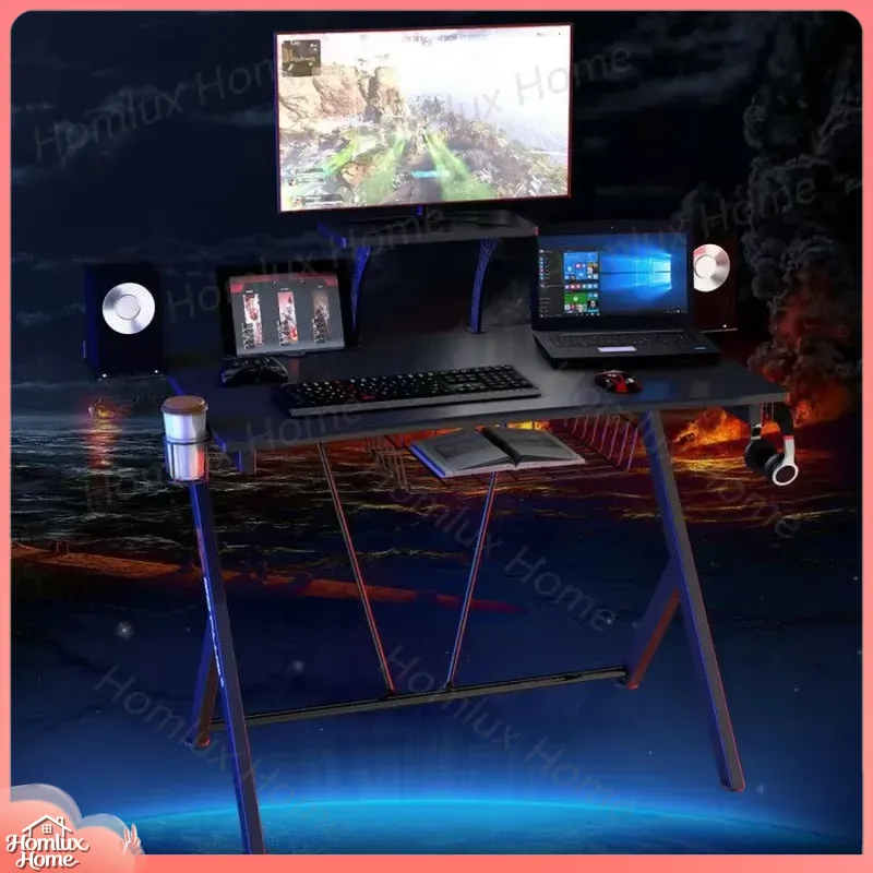 Desk Setup L Shaped - Bureau de jeu multifonctionnel pour configuration