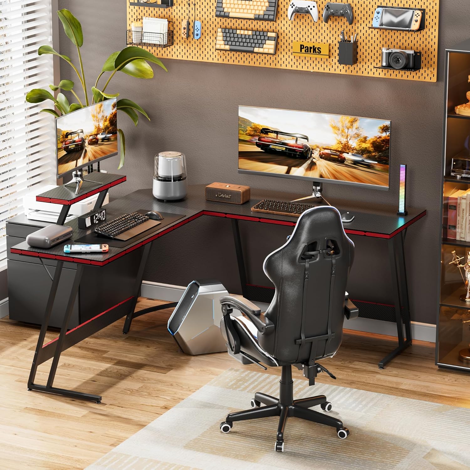 Bureau de jeu en forme de L ré - Setup Desk Monitor avis et prix